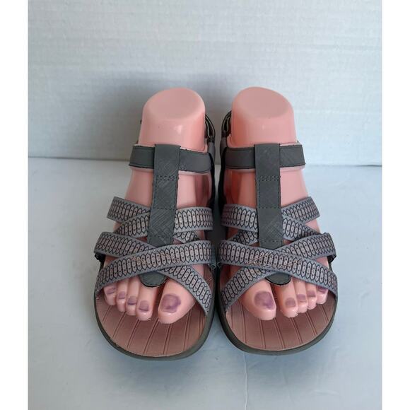 JSport by Jambu Kaia Pink and Gray Adjustable Strappy Casual Comfort Sandals 7M - Picture 3 of 11